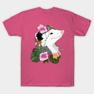 Opossum with tropical vibes T-Shirt